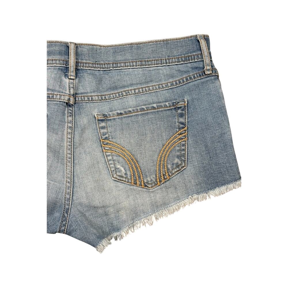 Hollister Low Rise Short Shorts Denim Women's 9/29 Embroidered Y2K Cuttoff Boho - Picture 6 of 8